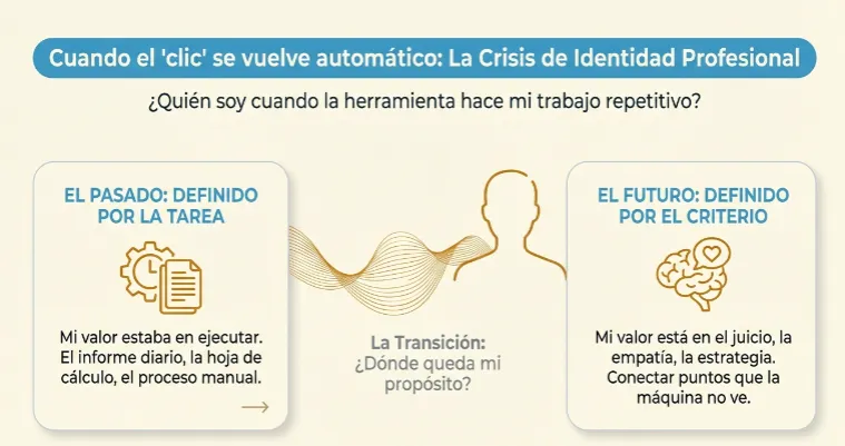 Infografía que muestra cómo la automatización sirve como herramienta de inclusión, destacando los nuevos roles que aparecen con la llegada de la IA
